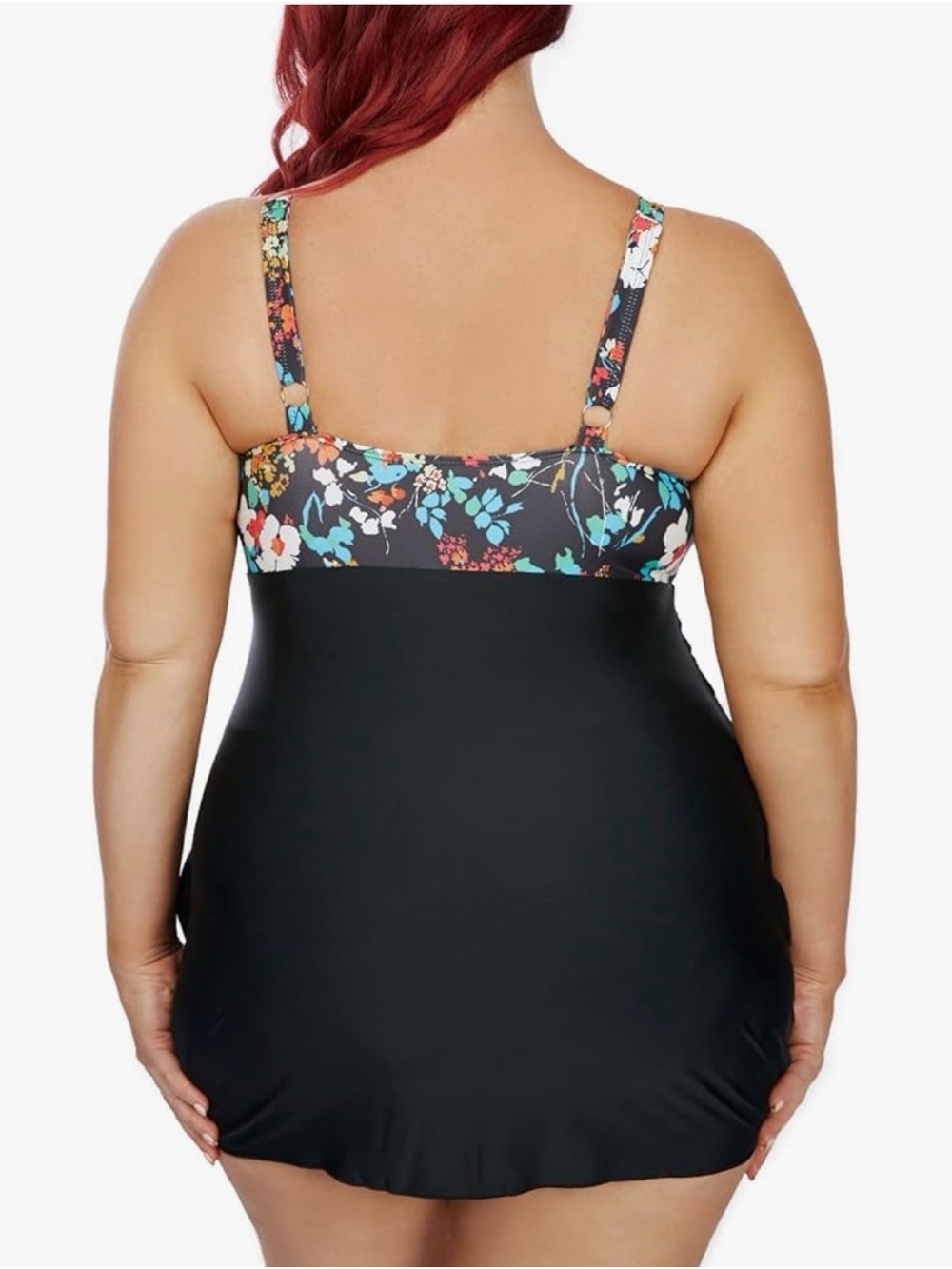 🐕🦺Perona plus size swimsuit shaping body one piece swim dress floral size 28W - Picture 2 of 7